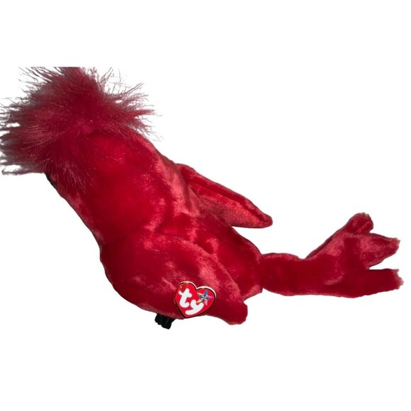 Ty Beanie Buddies the CARDINAL RED BIRD 10" Plush Doll Toy - Picture 3 of 8
